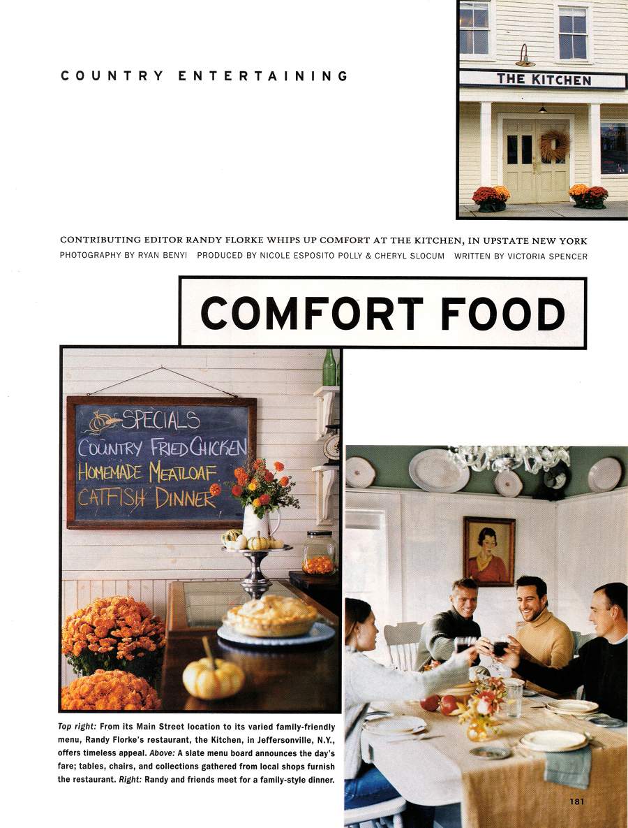 Comfort Food - An article in Country Living - Page 1