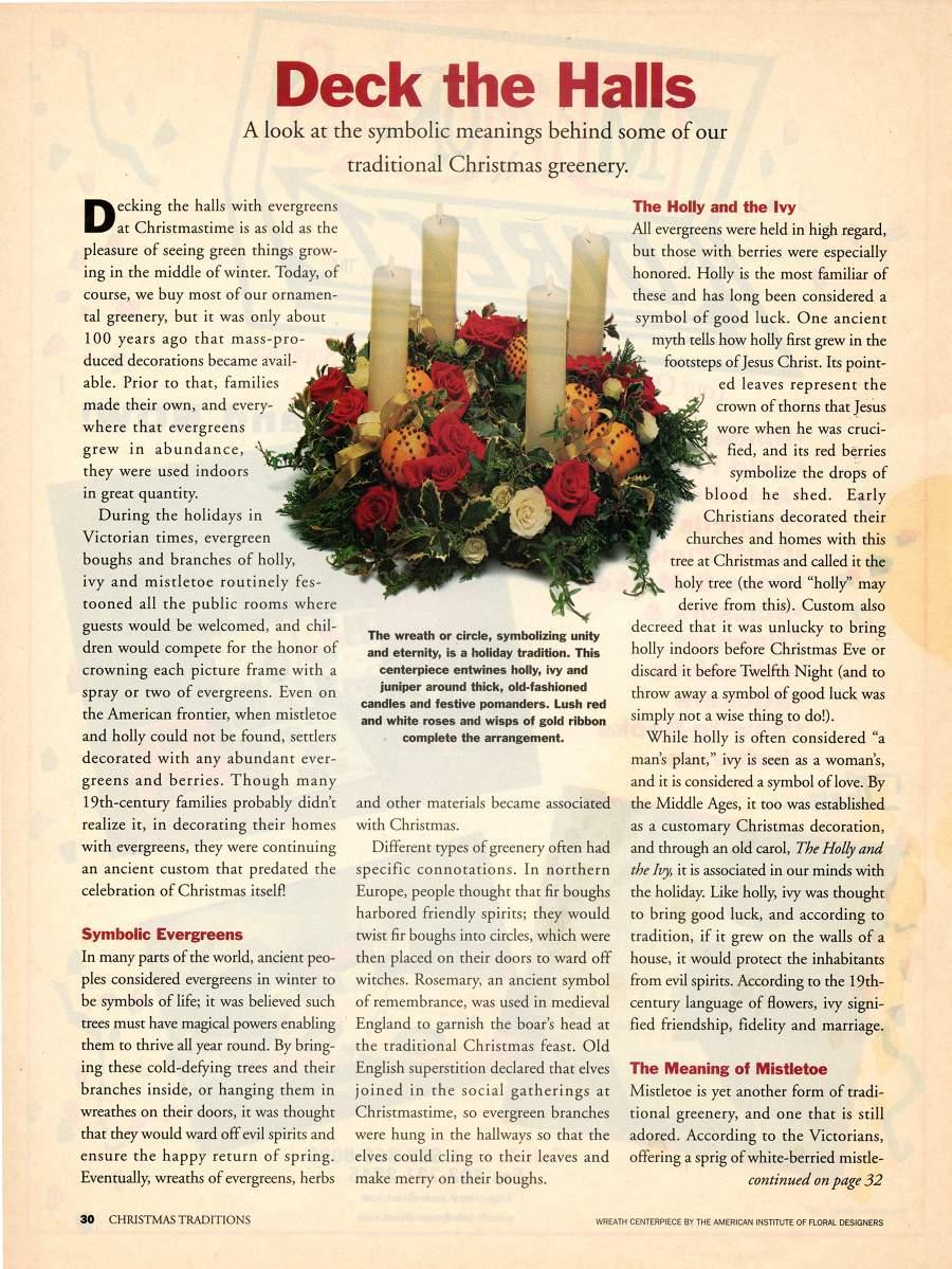 Deck the Halls - An article in Christmas Traditions - Page 1