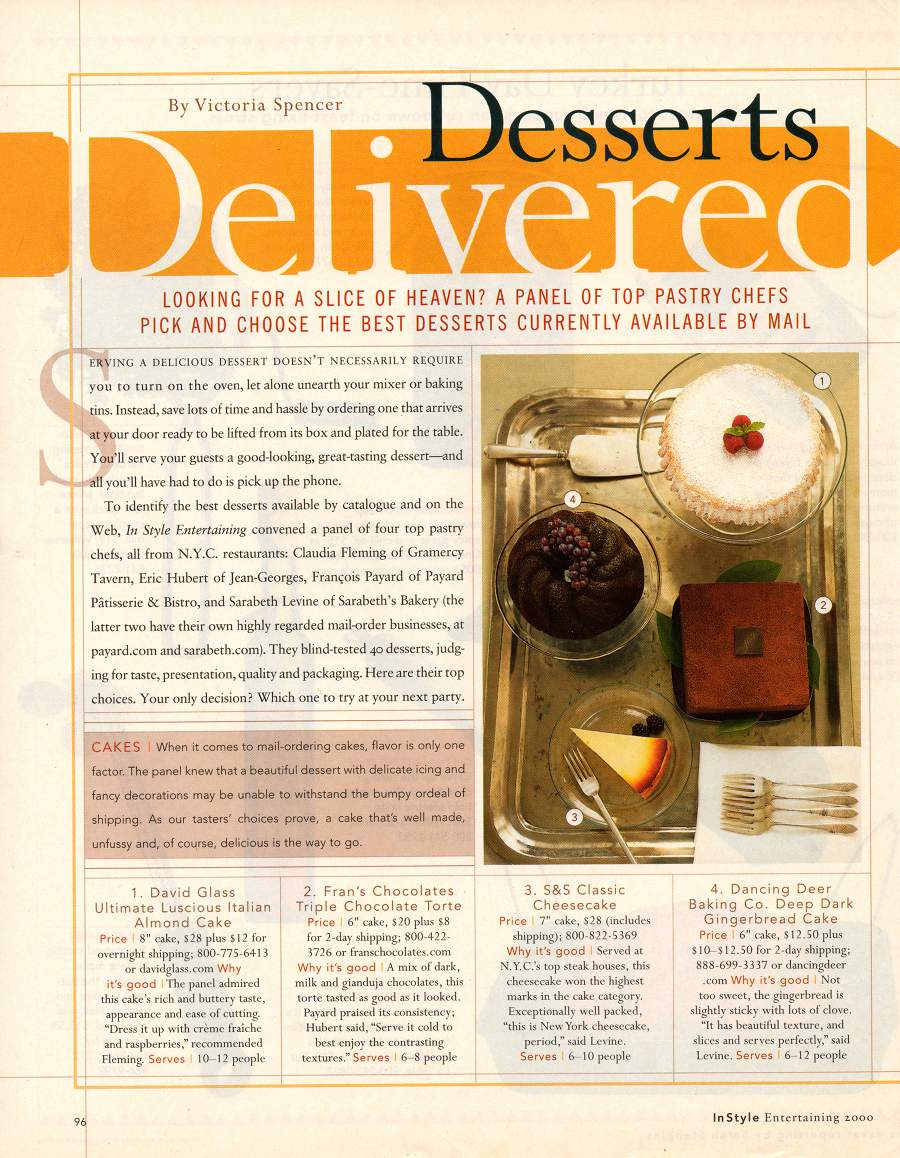 Desserts Delivered - An article from In Style - Page 1