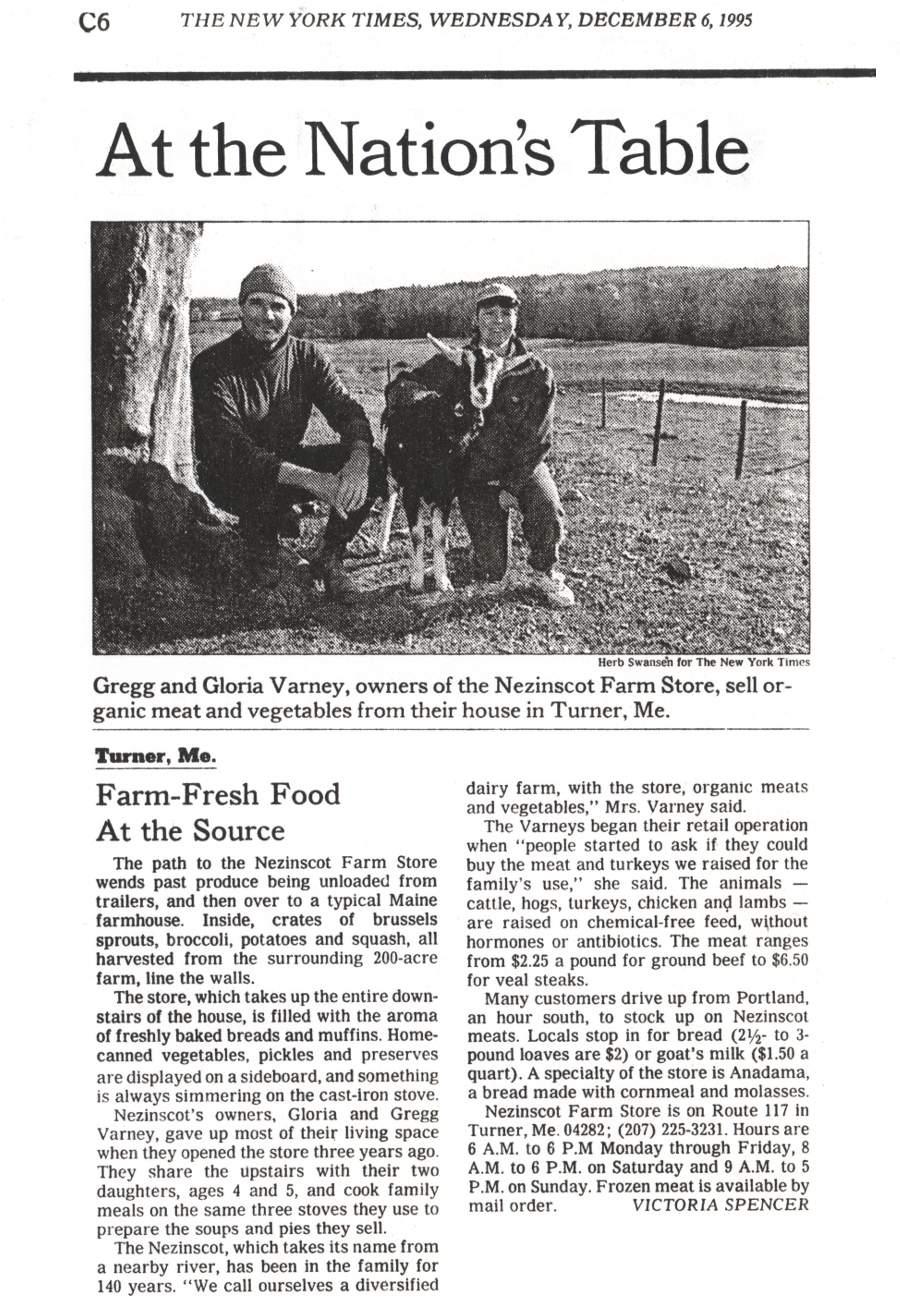 Farm Fresh Foods at the Source - An article in the New York Times