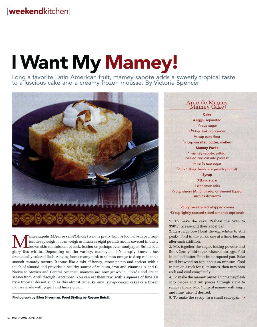 I Want My Mamey! - An article in Metropolitan Home - Page 1