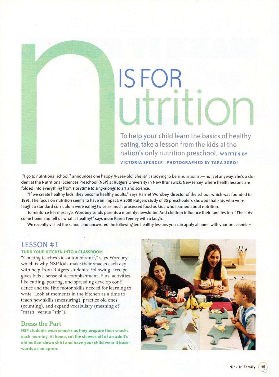 N is for Nutrition - An article from Nick Jr Family - Page 1