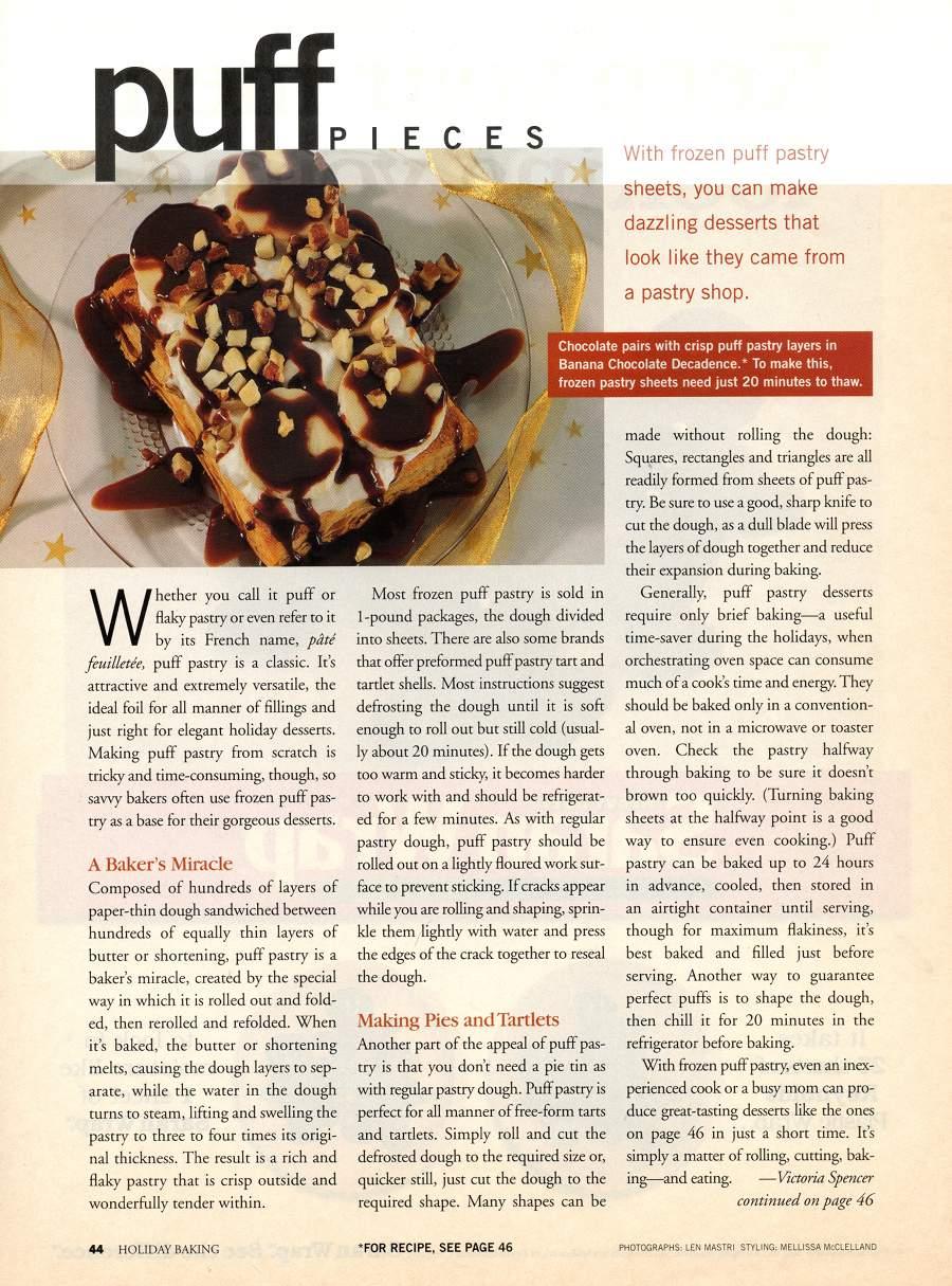 Puff Pieces - An article in Holiday Baking - Page 1