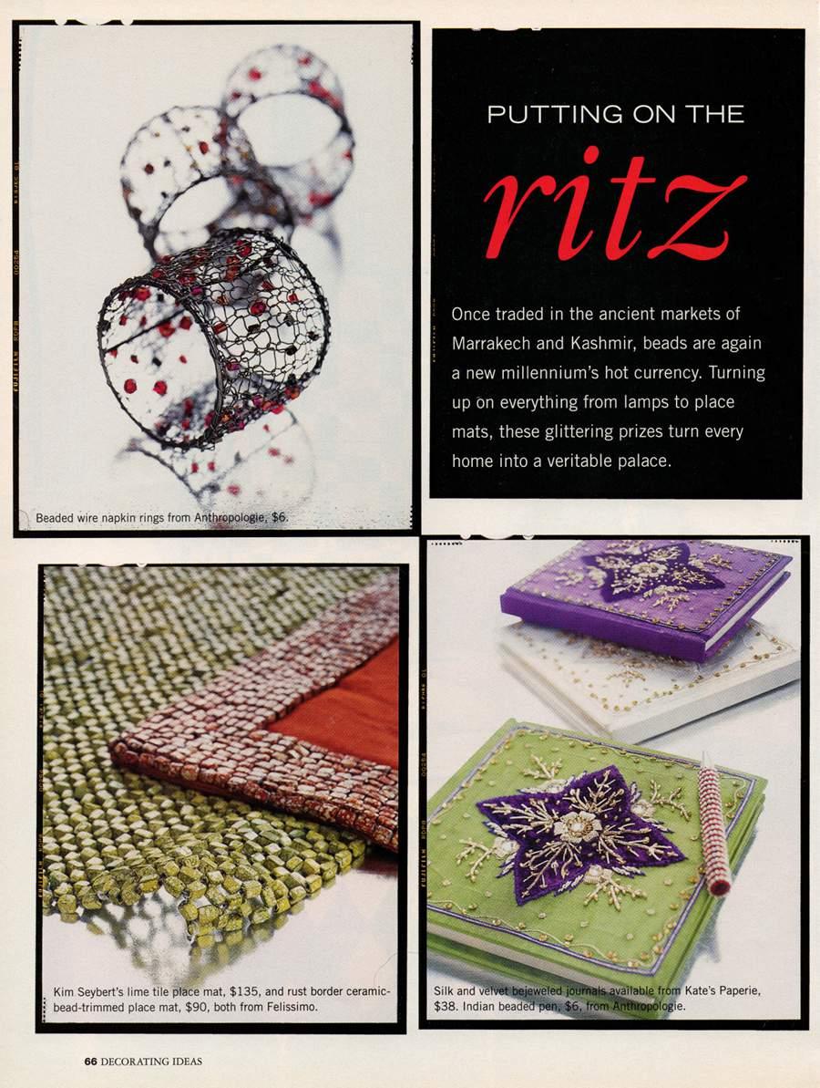 Putting on the Ritz - An article in Decorating Ideas - Page 1
