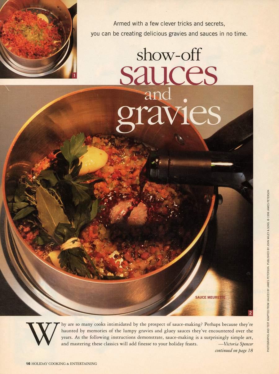 Show Off Sauces and Gravies - An article in Holiday Cooking - Page 1