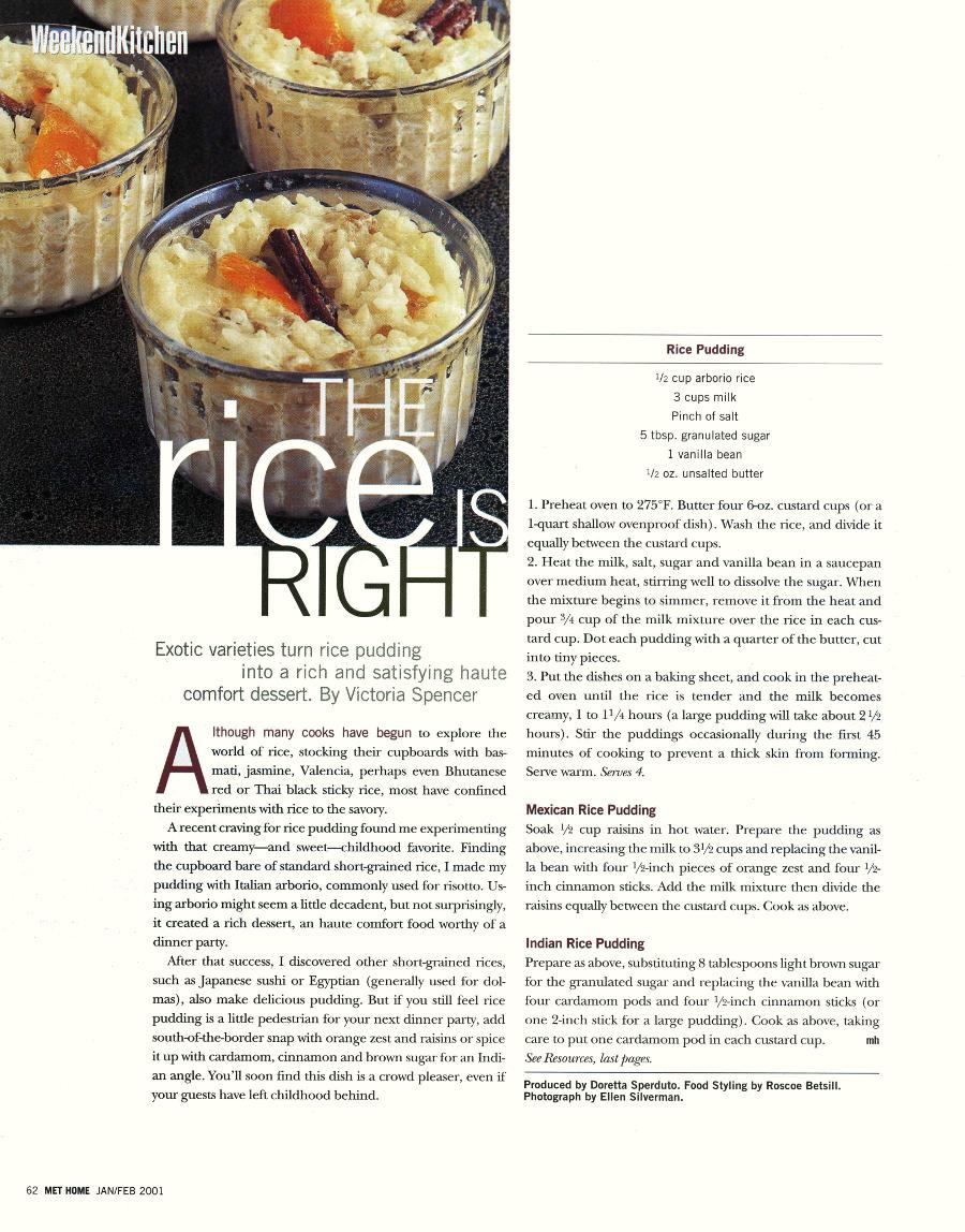 The Rice is Right - An article in Metropolitan Home - Page 1
