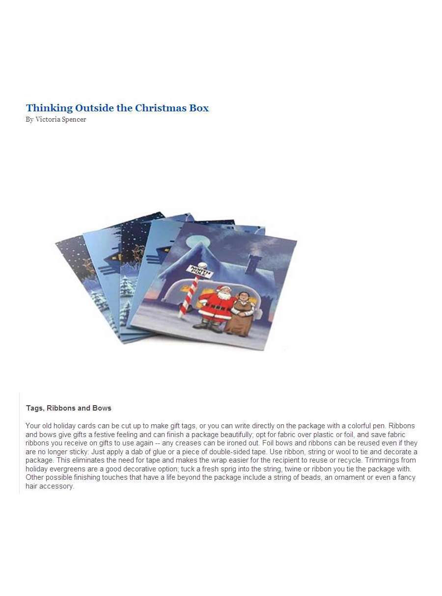 Thinking Outside the Christmas Box - An article on Forecast Earth - Page 5