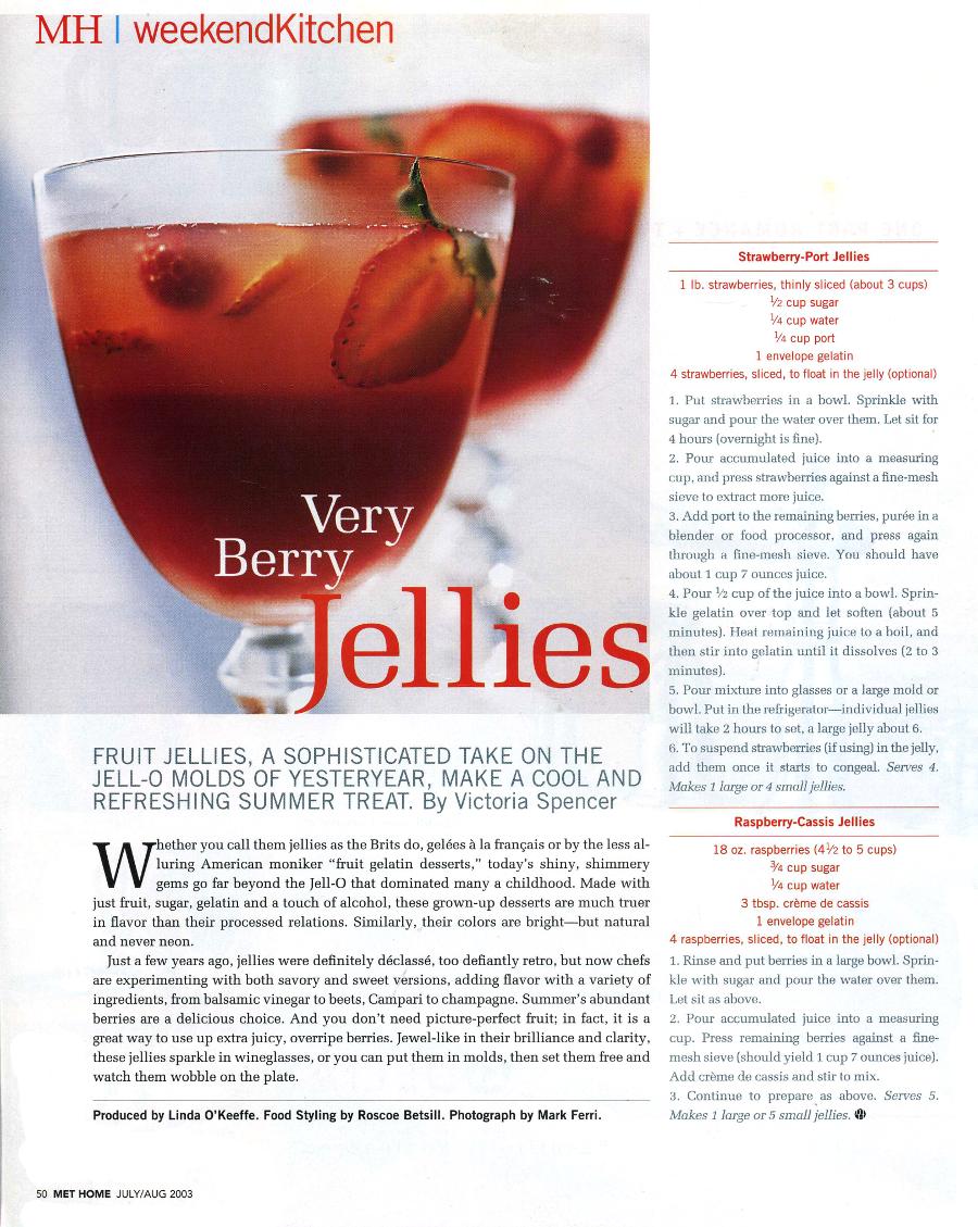 Very Berry Jellies - An article in Metropolitan Home - Page 1